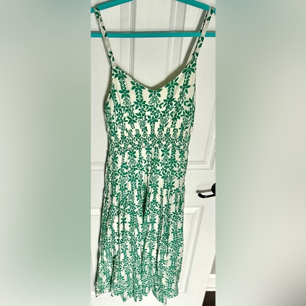 ‼️RARE‼️🎸LeiMarie🎸🔥NWT🔥Skies Are Blue MIDI Sundress in Kelly Green/White—S - Picture 7 of 16